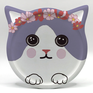 Ivy Gift Cute Custom Printed Cat Shape Posavasos Sublimación en blanco Posavasos <span class=keywords><strong>de</strong></span> cerámica con parte posterior <span class=keywords><strong>de</strong></span> <span class=keywords><strong>corcho</strong></span> - Product Image 5
