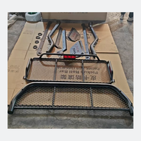 Barre de sport en acier noir pour pick-up avec panier de chargement et support en maille pour fixation spécifique au véhicule TC09