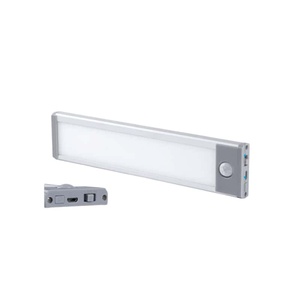 Luz LED ultrafina de 58 LED recargable por USB para armario, con sensor de movimiento, lámpara nocturna con luz blanca cálida regulable y rojo de 670nm para armario y cocina - Product Image 1