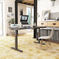 Cadre de bureau électrique modulaire de luxe personnalisable à double moteur, réglable en hauteur, en métal, pour usage professionnel (assis-debout)