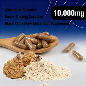 แคปซูลรากมาคาและโสมปันซ์คุณภาพสูงจากโรงงานผู้ผลิต (OEM) - 10000 มก. อาหารเสริมความงามมาคา 3 สีจากธรรมชาติ 60 แคปซูล - Product Image 2