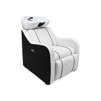 Lit de lavage de cheveux électrique inclinable avec télécommande, hauteur réglable, en PU imperméable, semi-inclinable, pour salon et spa