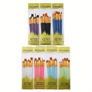 Artecho Kit per capelli in Nylon <span class=keywords><strong>e</strong></span> manico in plastica <span class=keywords><strong>pennelli</strong></span> per <span class=keywords><strong>pittura</strong></span> ad acquerello ad olio acrilico - Product Image 3