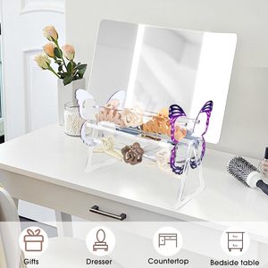 Soporte organizador de clip de garra, soporte y almacenamiento de clip de garra giratorio de 360 grados de mariposa colorida, organizador de pinzas de pelo Acrílico - Product Image 5