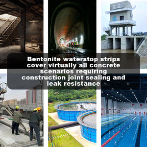 แถบกันน้ำคอนกรีตชนิดไฮโดรฟิลิกแบบขยายตัวได้ ผลิตจากยางวัลคาไนซ์ สำหรับรอยต่อคอนกรีต ตัดตามขนาดที่ต้องการ - Product Image 6