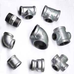 Verzinkte formbare Gusseisen rohr verschraubungen Rohr nippel armaturen aus Kohlenstoffs tahl Feuer verzinkte Rohr verschraubungen - Product Image 1