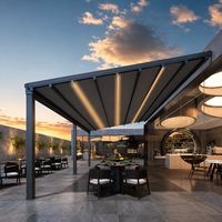 Fournisseur d'usine - Auvent rétractable motorisé automatique en PVC, pergola en PVC, auvent imperméable pour terrasse de restaurant
