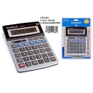 Calculadora Kooltech CPC402 de 12 Dígitos, Funciones Aritméticas Básicas de Escritorio, para Oficina y Escuela - Product Image 1