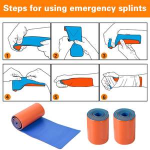 ชุดปฐมพยาบาลม้วนอลูมิเนียมอเนกประสงค์พับได้ยุทธวิธีทางการแพทย์ขนาด4.5 "X 36" - Product Image 2