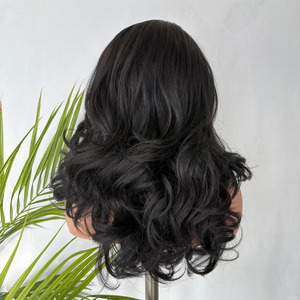 Perruque synthétique Latisha à ondulations courtes, effet yaki bouclé, en fibre haute température, aspect naturel, avec bandeau <span class=keywords><strong>afro</strong></span>, sans colle - Product Image 4