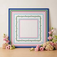 Tapis de jeu de Mahjong Floral Papillon 80x80cm en Velours Technique Imperméable avec Caoutchouc de 3cm d'épaisseur, Protection de Table Luxe Insonorisante