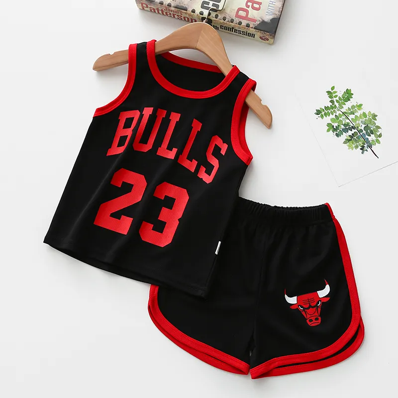 Wholesale Toddler Boy Clothes Set Sports Short Sleeve T shirt And Shorts Unisex Baby Clothing Sets