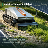 Tondeuse à gazon robotisée intelligente entièrement automatique avec navigation GPS et télécommande pour les zones de pâturage, vergers et terrains herbeux, tondeuse à fléaux électrique télécommandée
