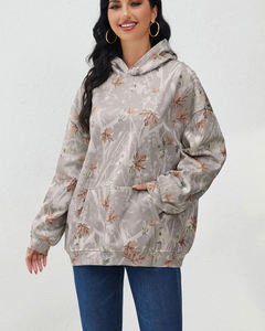 Mode automne-hiver, hauts confortables pour tous les jours, sweat-shirt ample à capuche pour femmes, imprimé camouflage, décontracté, manches longues, ample - Product Image 3