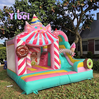 Château gonflable avec toboggan, nouveau design, motif fille mignonne avec sucette, idéal pour les enfants - Vente chaude