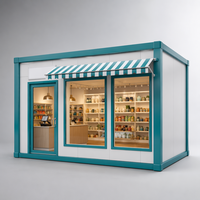 20ft Stahlkonstruktion Einzelhandels-Verkaufsstand Kiosk Kostengünstiges Versetzbares Schnell Montierbares Flat-Pack Containerhaus Modernes Design 5