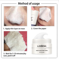 LANBENA plantes, bandes de nez pour les pores, aspiration des points noirs, élimination de l'acné, hydratant, larmes et traction, Patch Nasal