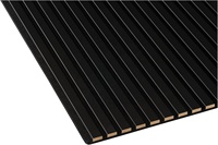 Décoration intérieure, panneau mural acoustique en bois à lattes, finition lisse en stratifié, noir mat, insonorisant et absorbant le son, pour la maison et le bureau