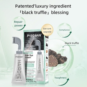 Tinta per <span class=keywords><strong>Capelli</strong></span> Permanente Nera a Base di Erbe, Facile da Usare, per Uso Domestico, Copertura dei <span class=keywords><strong>Capelli</strong></span> <span class=keywords><strong>Bianchi</strong></span>, Colore Marrone - Product Image 2