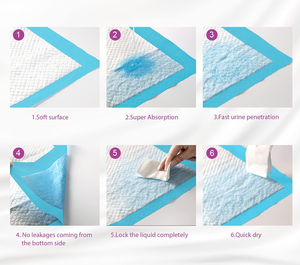 5 Layer Absorbent Dog Pee Pad 60*60 <span class=keywords><strong>Wee</strong></span> <span class=keywords><strong>Wee</strong></span> Dog <span class=keywords><strong>Wee</strong></span> Pad Haustier Urin Pad - Product Image 5