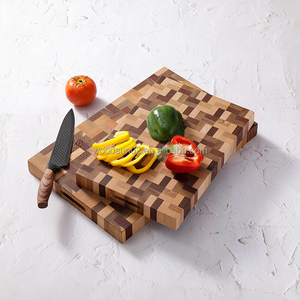 Woodsun Ash Oak Checkboard Metzgerblock multifunktionales Schneidebrett für die Küche - Product Image 1