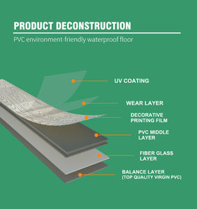 Piso de PVC antiestático, pista de bolos, deporte, material de clic de PVC, piso de vinilo entrelazado, baldosas de madera para el hogar - Product Image 2