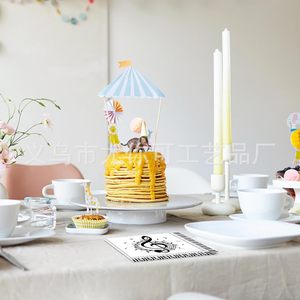 Servilletas cuadradas con notas musicales en blanco y negro, decoraciones para fiestas de cumpleaños, vajilla desechable para eventos temáticos musicales - Product Image 4