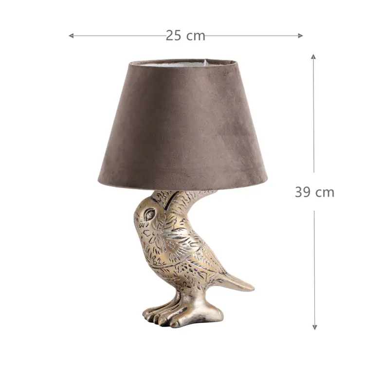 Oturma odası koridor dekor hayvan lambaları kahverengi gölge benzersiz kuş masa lambası