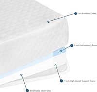 Surmatelas pliant pliable 4 pouces lit de Camping en mousse à mémoire de forme pour les invités de voyage matelas avec housse lavable imperméable