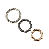 Stok Tersedia Carabiner Bulat Desain Bentuk Bambu 19mm 0.75inch dari Paduan Seng, Pengait Jepret Bulat, Cincin Pegas Bentuk O