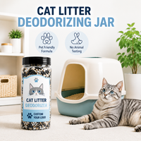 Désodorisant pour litière de chat OEM au charbon actif – Pot anti-odeurs pour la fraîcheur de la toilette de chat – Fournitures pour animaux de compagnie