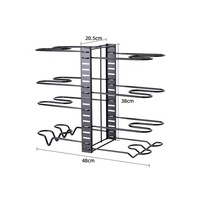 DaS rak kabinet multilapis, rak penyimpanan panci dan wajan dengan dudukan yang dapat disesuaikan