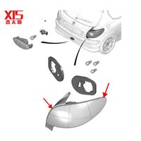 Ensemble de feux arrière de pare-chocs arrière Peugeot 206 12V pour voitures de 2005 à 2009 OE 6350S0 6351S0