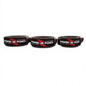 Genuine Cowhide Leather POWER PUNCH Unisex <b>Weight</b> <b>Lifting</b> <b>Belt</b> Lumbar Back Support Powerlifting Heavy Duty 10mm Thick Buckle - Product Image 3