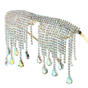 Gafas de Sol de Moda 2024 con Cadena Metálica Colorida y Pedrería sin Lentes GB 8217C-<span class=keywords><strong>2</strong></span> Hechas en Zhejiang, China, para Mujeres, Fiestas y Eventos - Product Image 3