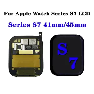 Apple Watch Series 7 S7 41mm 45mmLCDディスプレイタッチスクリーンデジタイザーオリジナルの良好な動作テスト済みのiParts交換