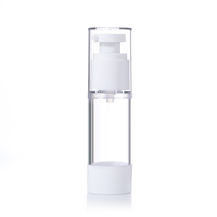 Flacon de lotion cylindrique en plastique personnalisé avec pompe pulvérisatrice 30 ml Emballage liquide OEM
