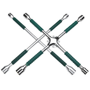 Clé à écrous croisée pour roues de voiture, clé à écrous universelle robuste, matériau CRV, OEM - Product Image 1