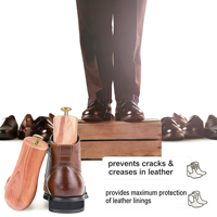 Embauchoir moderne en bois de cèdre 100% naturel, respirant, désodorisant, anti-humidité et anti-plis pour chaussures et bottes en cuir