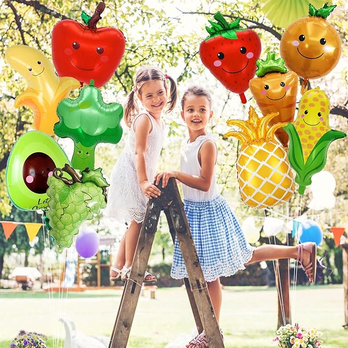 Ballon En Film D'aluminium Banane Thème Uit, 6 Pièces, Ballon à Hélium Adapté à La Décoration D'anniversaire De Fête D'été Sur Le Thème Des Enfants