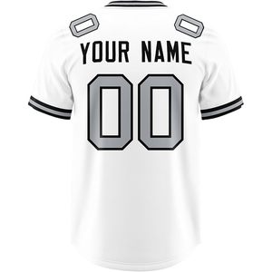 Maillot de football personnalisé avec nom et numéro brodés, en tissu sergé, unisexe, adulte, respirant, pour le sport - Product Image 1