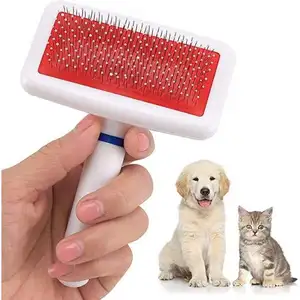 Cats Dogs Puppy Rabbits Shedding Deep Cleaning Washable Comb Massaging Self Cleaning Hair Remover Grooming Pet Brush