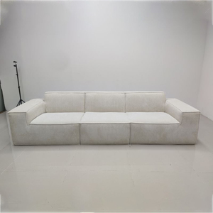 अंतरिक्ष की बचत मॉड्यूलर संपीड़ित सोफे सेट क्यूब डिजाइन अनुभागीय फोम भरा कॉर्डरॉय कपड़े थोक मूल्य आपूर्ति - Product Image 2