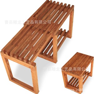 Tabouret de salle de bain en bois massif sculpté en forme de dragon, 17-29,5x11x15,5 pouces, banc de douche extensible avec rangement - Product Image 4