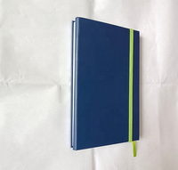 Carnet à couverture rigide avec logo personnalisé de l'entreprise, sangle élastique promotionnelle, reliure parfaite, 120 feuilles, film tactile, avec trois poches