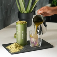 Boîte d'emballage de capsule de poudre de curcuma imprimée personnalisée récipient cylindrique en étain pour thé matcha boîte de conserve d'emballage de café à emballer