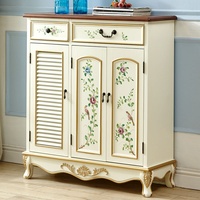 Meuble à chaussures en bois de style antique moderne, mobilier de maison, style campagnard américain, pour salon, entrée, grande capacité de rangement avec compartiments