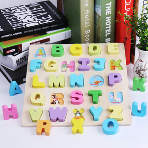 Jeu de puzzle en bois multifonctionnel créatif avec lettres majuscules, inspiré de Montessori, jouet éducatif pour les tout-petits et les enfants - Product Image 4