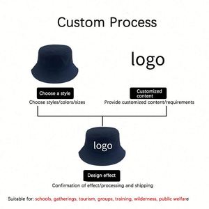 Wholesale Custom Embroidery Blankcustom Design Cotton Winter Fashion Embroidered <b>Bucket</b> <b>Hat</b> With Your Own Logo - Product Image 4