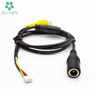 Câble d'extension d'alimentation personnalisé Y Splitter DC 5521/25 femelle, câble de connexion JST 4 broches vers connecteur DC BNC, câble 4 broches